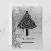 Abstrakter Weihnachtsbaumbetrieb Einladung (Vorderseite)