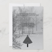 Abstrakter Weihnachtsbaumbetrieb Einladung (Rückseite)