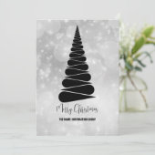 Abstrakter Weihnachtsbaumbetrieb Einladung (Stehend Vorderseite)