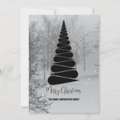 Abstrakter Weihnachtsbaumbetrieb Einladung (Vorderseite)