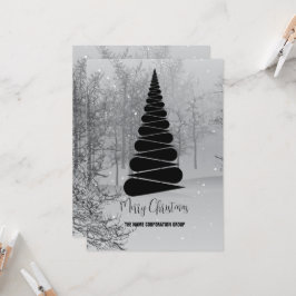 Abstrakter Weihnachtsbaumbetrieb Einladung