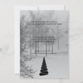 Abstrakter Weihnachtsbaumbetrieb Einladung (Rückseite)