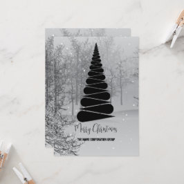 Abstrakter Weihnachtsbaumbetrieb Einladung