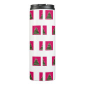 Abstrakter Weihnachtsbaumthermalwäscher Thermosbecher (Rückseite)