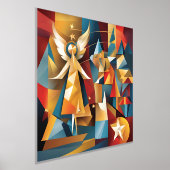 Abstrakter Weihnachtsgel Foliendrucke (Ablage )