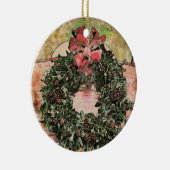 Abstrakter Weihnachtskranz-Schmuck Keramik Ornament (Rechts)