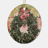 Abstrakter Weihnachtskranz-Schmuck Keramik Ornament (Links)