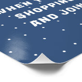 Abstrakter Weihnachtsmann, Besuch Santa, QR Code Q Poster (Ecke)