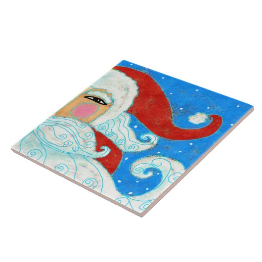 Abstrakter Weihnachtsmann Fliese (Seite)