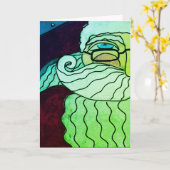 Abstrakter Weihnachtsmann Karte (Gelbe Blume)