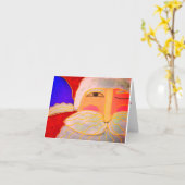 Abstrakter Weihnachtsmann Karte (Gelbe Blume)