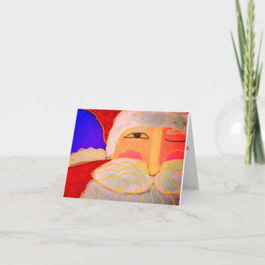 Abstrakter Weihnachtsmann Karte (Vorderseite)