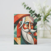 Abstrakter Weihnachtsmann Postkarte (Stehend Vorderseite)