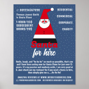 Abstrakter Weihnachtsmann, Santa Claus Entertainer Poster