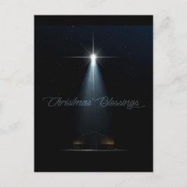 Abstrakter Weihnachtsnativity-Stall und Stern Feiertagspostkarte