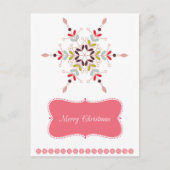 Abstrakter Weihnachtsstern Feiertagspostkarte (Vorderseite)