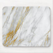 Abstrakter weißer Carrara-Goldmarmor Mousepad (Vorne)