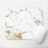 Abstrakter weißer Carrara-Goldmarmor Urban Mousepad (Mit Mouse)