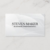 Abstrakter weißer Hintergrund | Moderne Formen Visitenkarte (Vorderseite)