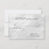 Abstrakter weißer Hochzeitsmarmor RSVP Karte (Vorderseite)