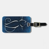 Abstrakter weißer Katzen-Gepäck-Umbau Gepäckanhänger (Vorderseite horizontal)