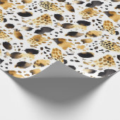 Abstrakter Weißer Leopard Geschenkpapier (Ecke)