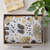 Abstrakter Weißer Leopard Seidenpapier (Geschenk)