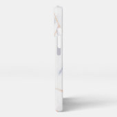 Abstrakter weißer Marmor iPhone Hülle (Linke Seite)