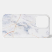 Abstrakter weißer Marmor iPhone Hülle (Rückseite (Horizontal))
