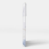 Abstrakter weißer Marmor iPhone Hülle (Rechte Seite)