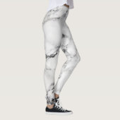 Abstrakter weißer Marmor Leggings (Rechts)