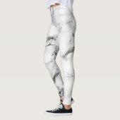 Abstrakter weißer Marmor Leggings (Links)