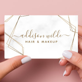 Abstrakter weißer Marmor mit geometrischer Geometr Visitenkarte