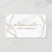 Abstrakter weißer Marmor mit geometrischer Geometr Visitenkarte (Vorderseite)