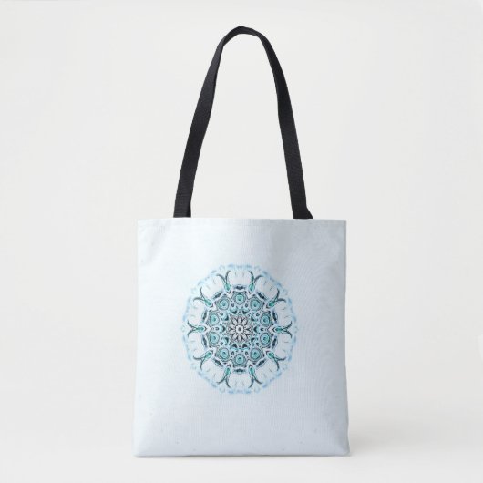 Abstrakter weißer Meeresgrund Tasche (Vorderseite)