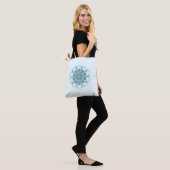 Abstrakter weißer Meeresgrund Tasche (Am Model)