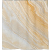 Abstrakter, weißer Orangenmarmor Duschvorhang (Vorderseite)