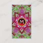 ABSTRAKTER WEISSER ROTER STAR, RUBY GEMSTONE MONOG VISITENKARTE (Rückseite)