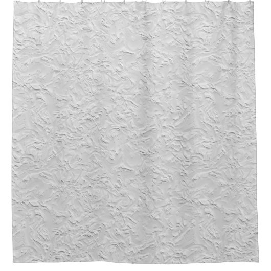 Abstrakter, weißer Stein, einfarbig Duschvorhang (Vorderseite)