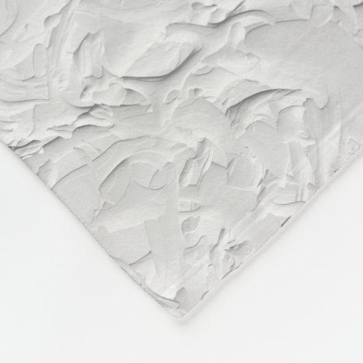 Abstrakter, weißer Stein, einfarbig Fleecedecke (Ecke)
