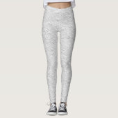 Abstrakter, weißer Stein, einfarbig Leggings (Vorderseite)