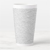 Abstrakter, weißer Stein, einfarbig Milchtasse (Vorderseite)