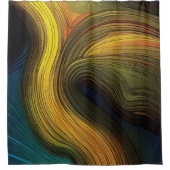 Abstrakter Wellenduschvorhang Duschvorhang (Vorderseite)