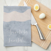 Abstrakter Wellenhintergrund Geschirrtuch (Viertel Falte)