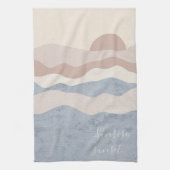 Abstrakter Wellenhintergrund Geschirrtuch (Vertikal)