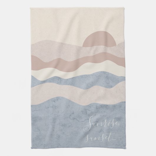 Abstrakter Wellenhintergrund Geschirrtuch (Vertikal)