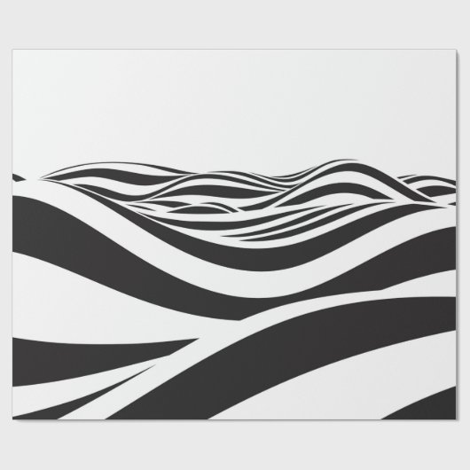 Abstrakter Wellenhintergrund. optische 3D-Illustra Geschenkpapier (Flach)