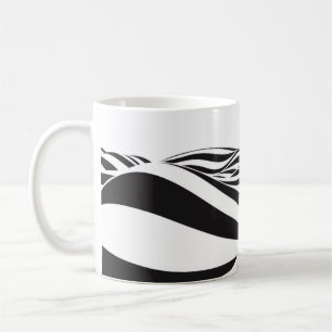 Abstrakter Wellenhintergrund. optische 3D-Illustra Kaffeetasse