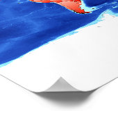 Abstrakter Weltkarten-Poster Poster (Ecke)