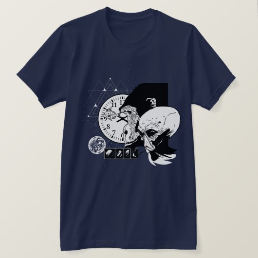 Abstrakter Weltraumaffe T-Shirt (Design vorne)